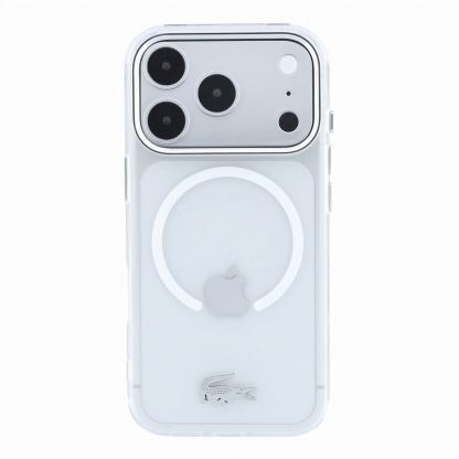 Хибриден удароустойчив кейс с MagSafe за iPhone 18 Pro, iPhone 17 Pro - Lacoste IML Frosted Metal Logo MagSafe Case (transparent) 3