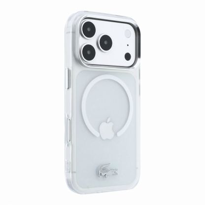 Хибриден удароустойчив кейс с MagSafe за iPhone 18 Pro, iPhone 17 Pro - Lacoste IML Frosted Metal Logo MagSafe Case (transparent) 4