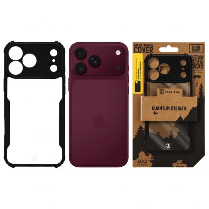 Хибриден удароустойчив кейс за iPhone 18 Pro, iPhone 17 Pro - Tactical Quantum Stealth Hybrid Case (прозрачен-черен) 4