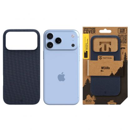 Текстилен калъф с MagSafe за iPhone 18 Pro, iPhone 17 Pro - Tactical MagForce WEARe Cover (син) 6