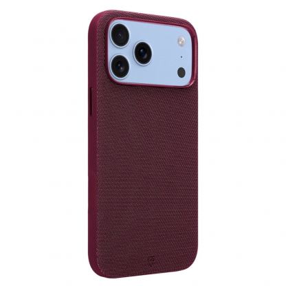 Текстилен калъф с MagSafe за iPhone 18 Pro, iPhone 17 Pro - Tactical MagForce WEARe Cover (бордо) 3