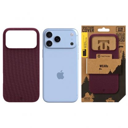 Текстилен калъф с MagSafe за iPhone 18 Pro, iPhone 17 Pro - Tactical MagForce WEARe Cover (бордо) 6