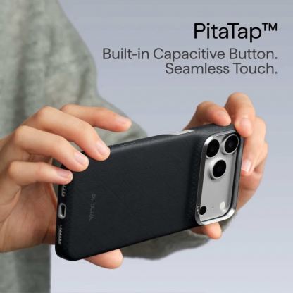Кевларен кейс с MagSafe за iPhone 18 Pro Max, iPhone 17 Pro Max - Pitaka Edge Argyle Aramid MagSafe Case (черен) 4