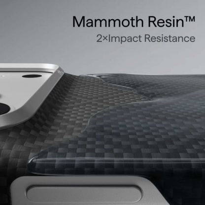 Кевларен кейс с MagSafe за iPhone 18 Pro Max, iPhone 17 Pro Max - Pitaka Edge Argyle Aramid MagSafe Case (черен) 5