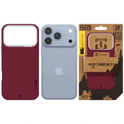 Силиконов калъф с MagSafe за iPhone 18 Pro Max, iPhone 17 Pro Max - Tactical MagForce Velvet Smoothie 2.0 Cover Case (burgundy) 6