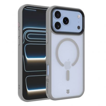  Хибриден удароустойчив кейс с MagSafe за iPhone 18 Pro, iPhone 17 Pro - Tactical MagForce Hypersand Cover Case (light grey) 3