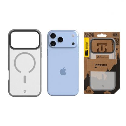  Хибриден удароустойчив кейс с MagSafe за iPhone 18 Pro, iPhone 17 Pro - Tactical MagForce Hypersand Cover Case (light grey) 4