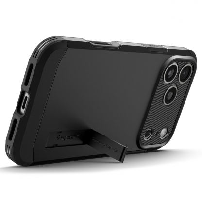 Хибриден кейс с най-висока степен на защита с MagSafe за iPhone 18 Pro, iPhone 17 Pro - Spigen Tough Armor T MagSafe Case (черен) 14