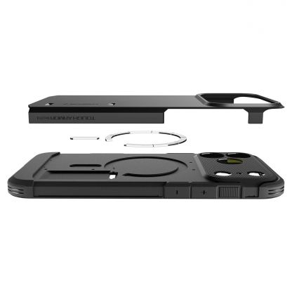 Хибриден кейс с най-висока степен на защита с MagSafe за iPhone 18 Pro, iPhone 17 Pro - Spigen Tough Armor T MagSafe Case (черен) 15