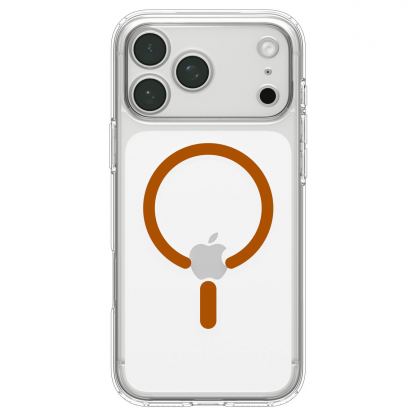 Хибриден кейс с висока степен на защита с MagSafe за iPhone 18 Pro, iPhone 17 Pro - Spigen Ultra Hybrid MagSafe Case (прозрачен-оранжев) 5