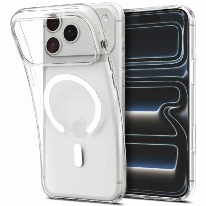  Тънък силиконов (TPU) калъф с MagSafe за iPhone 18 Pro Max, iPhone 17 Pro Max - Spigen Liquid Crystal MagSafe Case (прозрачен-бял) 2