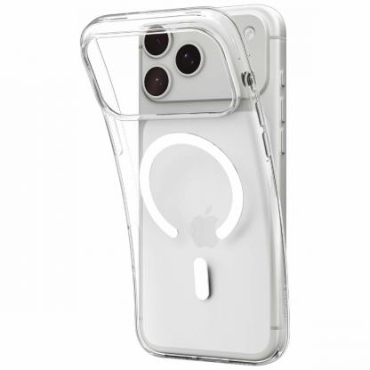  Тънък силиконов (TPU) калъф с MagSafe за iPhone 18 Pro Max, iPhone 17 Pro Max - Spigen Liquid Crystal MagSafe Case (прозрачен-бял) 5