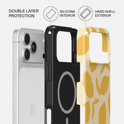 Дизайнерски хибриден удароустойчив кейс с MagSafe за iPhone 18 Pro Max - Burga Tough Magsafe Case (lemon tart) 2