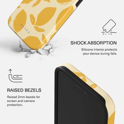 Дизайнерски хибриден удароустойчив кейс с MagSafe за iPhone 18 Pro Max - Burga Tough Magsafe Case (lemon tart) 4