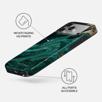 Дизайнерски хибриден удароустойчив кейс с MagSafe за iPhone 18 Pro Max - Burga Tough Magsafe Case (emerald pool) 3