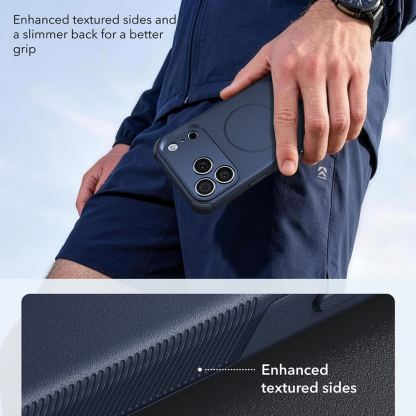 Хибриден кейс с висока степен на защита с MagSafe за iPhone 18 Pro, iPhone 17 Pro - ESR Cyber HaloLock MagSafe Case (navy blue) 5