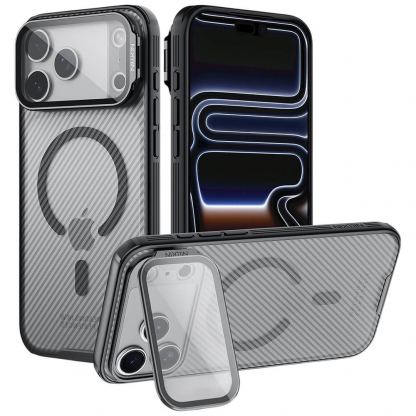 Хибриден удароустойчив кейс с MagSafe за iPhone 18 Pro, iPhone 17 Pro - Nillkin CamShield Prop MagSafe Case (transparent black) 2