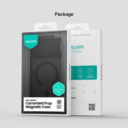 Хибриден удароустойчив кейс с MagSafe за iPhone 18 Pro, iPhone 17 Pro - Nillkin CamShield Prop MagSafe Case (transparent black) 6