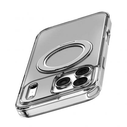 Хибриден удароустойчив кейс с MagSafe за iPhone 18 Pro Max, iPhone 17 Pro Max - Mutural Fresh 360 Kickstand MagSafe Case (transparent) 3