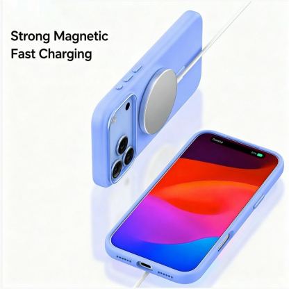 Силиконов (TPU) калъф с MagSafe за iPhone 18 Pro, iPhone 17 Pro - Mutural Pure Soft Silicone MagSafe Case (light blue) 4