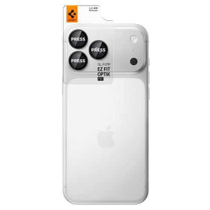2 комплекта предпазни стъклени лещи за камерата на iPhone 18 Pro Max, iPhone 18 Pro - Spigen Glass tR EZ Fit Optik Pro Lens Protector 2 Pack (black) 2