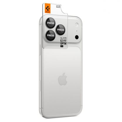 2 комплекта предпазни стъклени лещи за камерата на iPhone 18 Pro Max, iPhone 18 Pro - Spigen Glass tR EZ Fit Optik Pro Lens Protector 2 Pack (black) 3