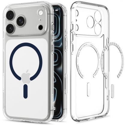 Хибриден кейс с висока степен на защита с MagSafe за iPhone 18 Pro, iPhone 17 Pro - Spigen Ultra Hybrid MagSafe Case (clear deep blue) 2
