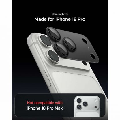 Предпазна плочка за камерата на iPhone 18 Pro - Spigen Glass tR EZ Fit Optik Pro XL (black) 11