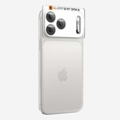 Предпазна плочка за камерата на iPhone 18 Pro - Spigen Glass tR EZ Fit Optik Pro XL (silver) 7