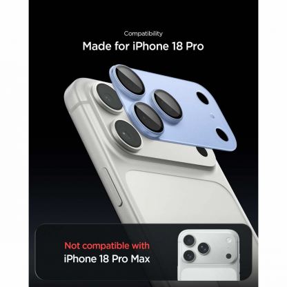 Предпазна плочка за камерата на iPhone 18 Pro - Spigen Glass tR EZ Fit Optik Pro XL (silver) 11