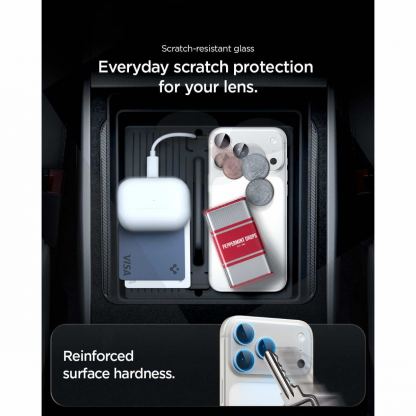 Предпазна плочка за камерата на iPhone 18 Pro Max - Spigen Glass tR EZ Fit Optik Pro XL (silver) 15