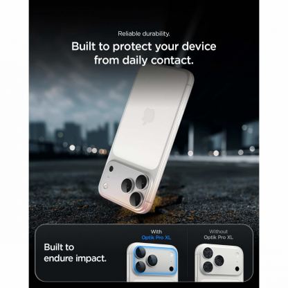 Предпазна плочка за камерата на iPhone 18 Pro Max - Spigen Glass tR EZ Fit Optik Pro XL (silver) 16