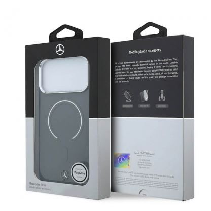Дизайнерски хибриден кейс с MagSafe за iPhone 18 Pro - Mercedes PC TPU Double Layer Case (аnthracite-blue) 7