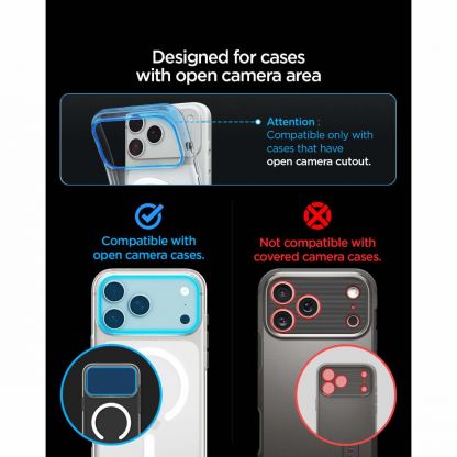 Предпазна плочка за камерата на iPhone 18 Pro Max - Spigen Glass tR EZ Fit Optik Pro XL (light blue) 13