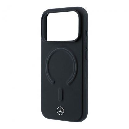 Дизайнерски кожен кейс с MagSafe за iPhone 18 Pro - Mercedes PU Leather 3D MagSafe Case (black-anthracite) 5