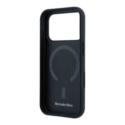 Дизайнерски кожен кейс с MagSafe за iPhone 18 Pro - Mercedes PU Leather 3D MagSafe Case (black-anthracite) 6