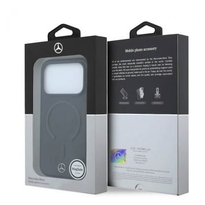 Дизайнерски кожен кейс с MagSafe за iPhone 18 Pro - Mercedes PU Leather 3D MagSafe Case (black-anthracite) 7