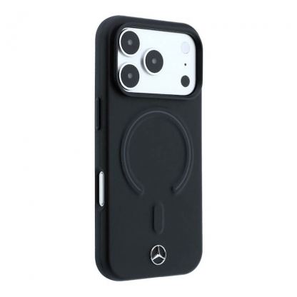 Дизайнерски кожен кейс с MagSafe за iPhone 18 Pro Max - Mercedes PU Leather 3D MagSafe Case (black-anthracite) 4