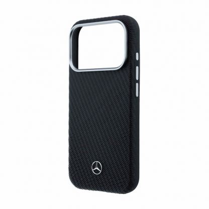 Дизайнерски кожен кейс с MagSafe за iPhone 18 Pro Max - Mercedes PU Leather Wood Semi Wrap MagSafe Case (black) 5