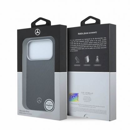 Дизайнерски кожен кейс с MagSafe за iPhone 18 Pro Max - Mercedes PU Leather Wood Semi Wrap MagSafe Case (black) 7