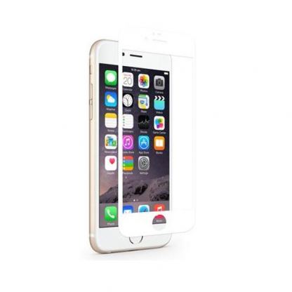 Comma Eyecare Tempered Glass Full Screen - обхващащо и ръбовете стъклено защитно покритие за дисплея на iPhone SE 2020, iPhone 7, iPhone 8(бял) 3