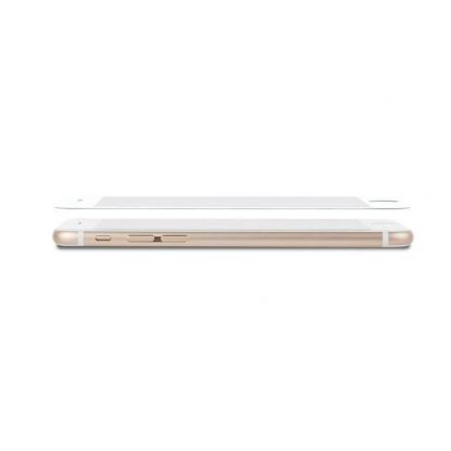 Comma Eyecare Tempered Glass Full Screen - обхващащо и ръбовете стъклено защитно покритие за дисплея на iPhone SE 2020, iPhone 7, iPhone 8(бял) 6