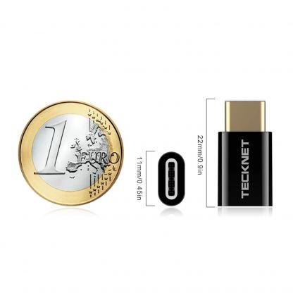 TeckNet TF001 USB-C Male to MicroUSB Adapter - microUSB адаптер за MacBook 12 и устройства с USB-C порт 2