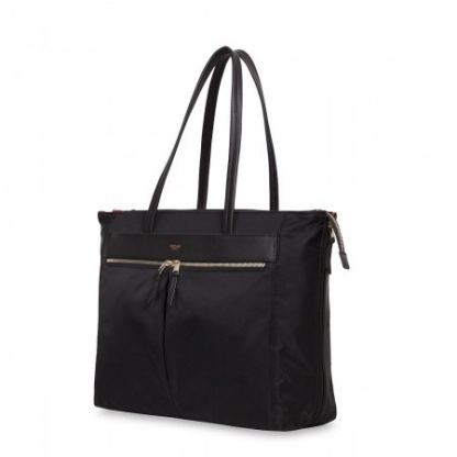 Knomo Mayfair Grosvenor Place Tote bag - луксозна дамска чанта за преносими компютри до 14 инча (черен)  3