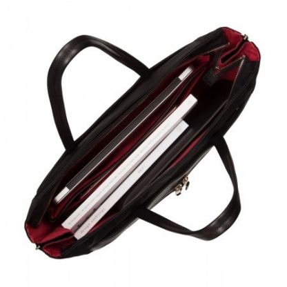 Knomo Mayfair Grosvenor Place Tote bag - луксозна дамска чанта за преносими компютри до 14 инча (черен)  4