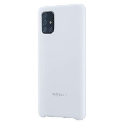 Samsung Silicone Cover EF-PA715TSEGEU - оригинален силиконов кейс за Samsung Galaxy A71 (бял) 3