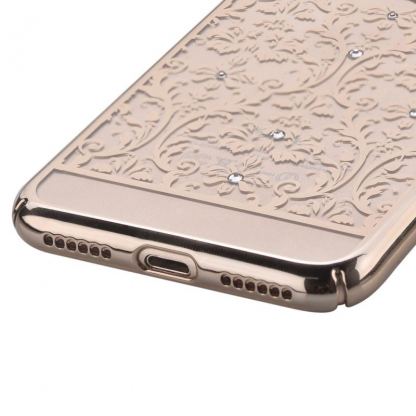 Devia Crystal Baroque Case - поликрабонатов кейс за iPhone SE 2020, iPhone 7, iPhone 8 (с кристали Сваровски) (златист) 3