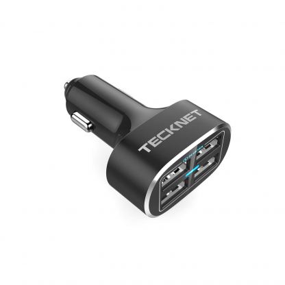 TeckNet PowerDash D2 9.6A/48W USB Car Charger - зарядно за кола (9.6A/48W) с 4xUSB порта за мобилни устройства (черен) 5