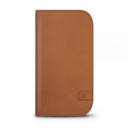 Beyzacases Natural Wallet Case - кожен калъф (естествена кожа, ръчна изработка) за iPhone SE 2020, iPhone 7, iPhone 8, iPhone 6, iPhone 6S (кафяв) 3