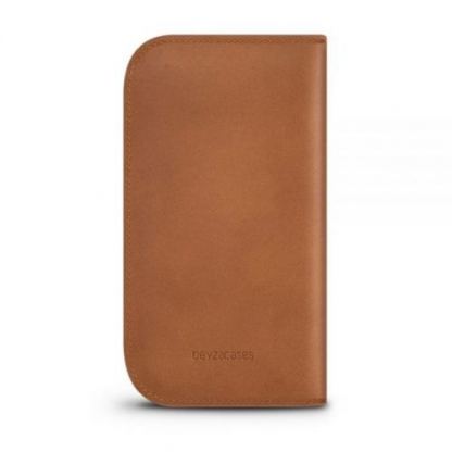 Beyzacases Natural Wallet Case - кожен калъф (естествена кожа, ръчна изработка) за iPhone SE 2020, iPhone 7, iPhone 8, iPhone 6, iPhone 6S (кафяв) 2